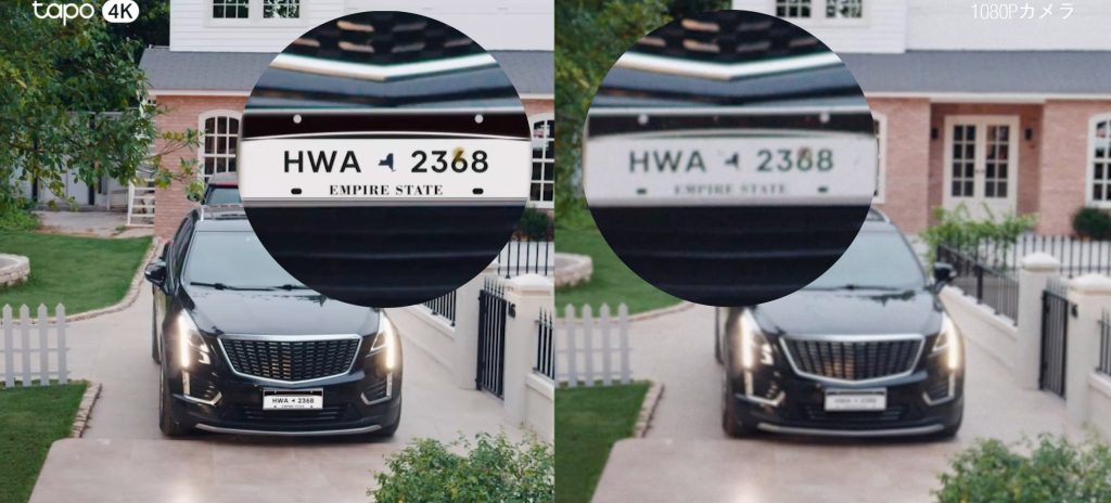 4K（左）とフルHD（右）の比較